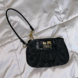 Coach logo wristlet